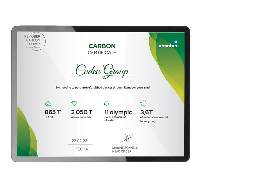 Carbon certificate Codeo Group